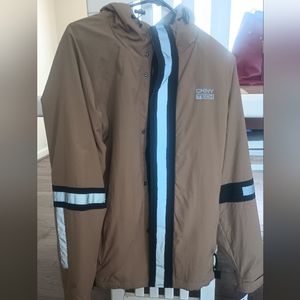 DKNY Men's tech jacket khaki color size small